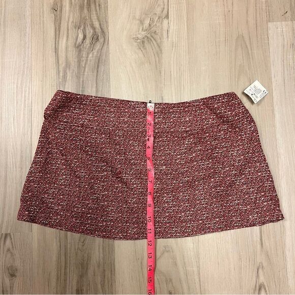 NWT vintage y2k Charlotte Russe preppy burgundy boucle miniskirt sz 11. - Picture 6 of 12